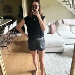Faux Leather Shorts